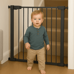 Barrière de sécurité pour bébé FYLO, fixation par pression, extra large - Gris