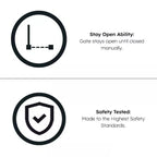 Barrière de sécurité pour bébé FYLO, fixation par pression, extra large - Gris