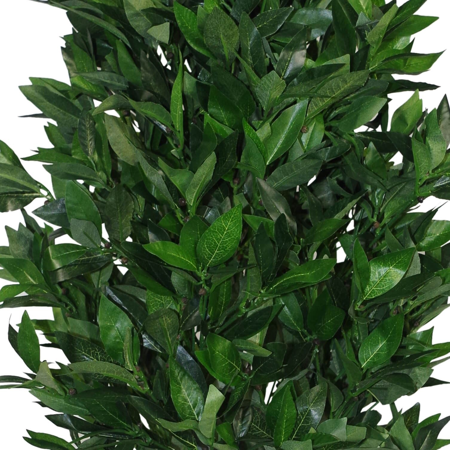 Artificial Topiary Bay Tree Pyramid Cone Extra PAIR 120cm Trunk
