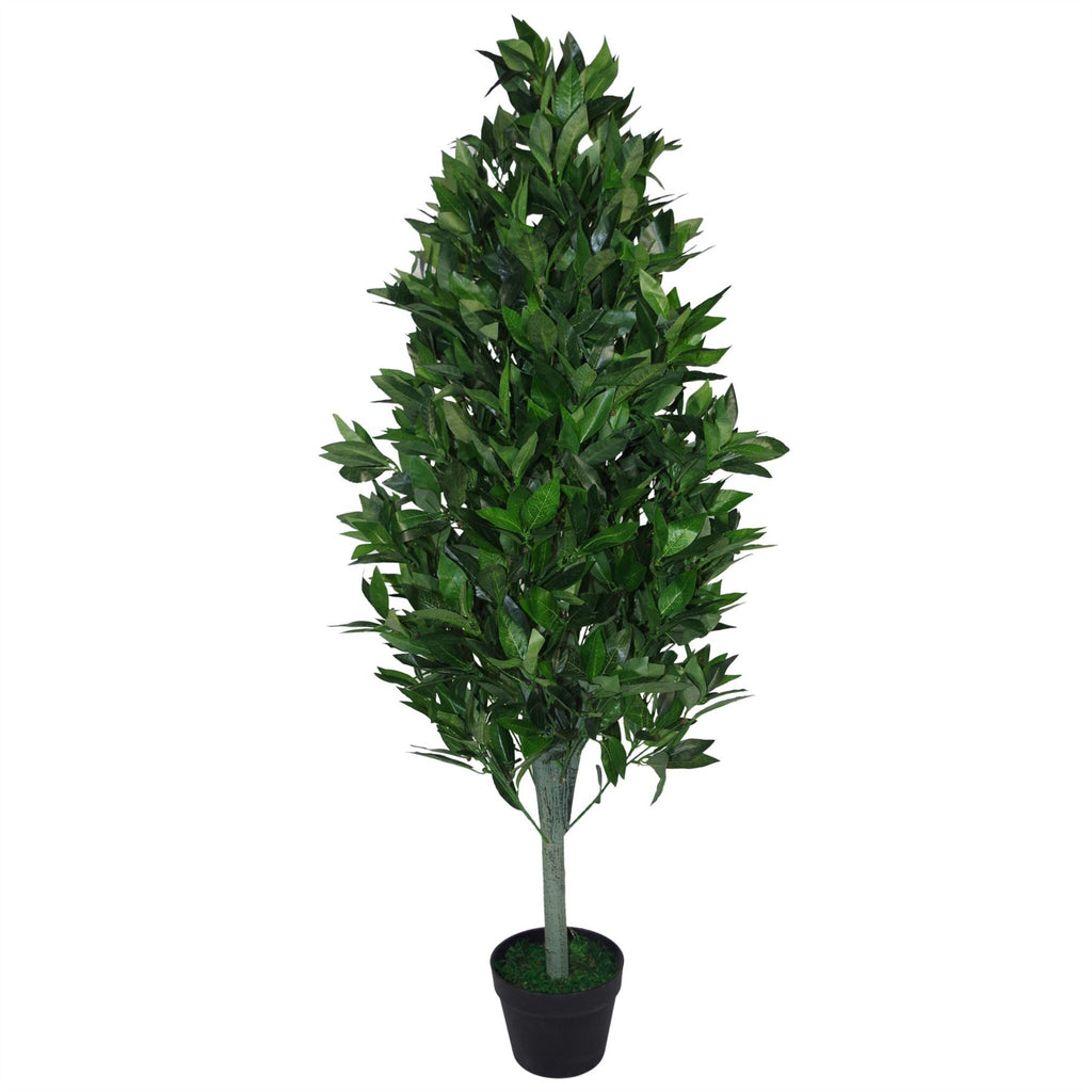 Artificial Topiary Bay Tree Pyramid Cone Extra PAIR 120cm Trunk
