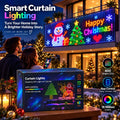 ✨2026 Smart LED Curtain Lights – 400 LEDs, App Control & Music Sync for Balcony, Halloween & Christmas 🎄