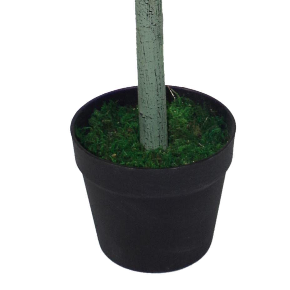 Artificial Topiary Bay Tree Pyramid Cone Extra PAIR 120cm Trunk