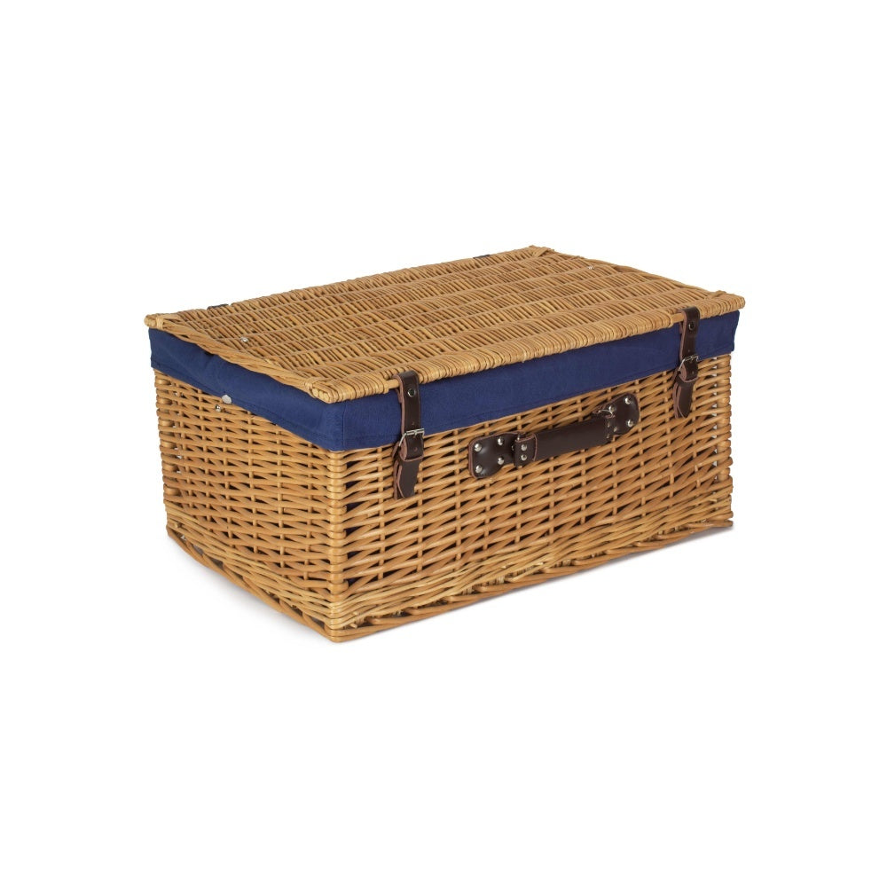 62cm Buff Willow Wicker Picnic Basket