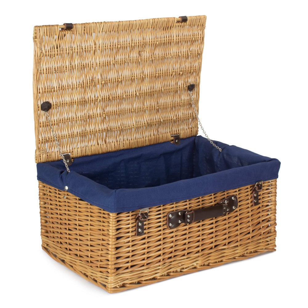62cm Buff Willow Wicker Picnic Basket