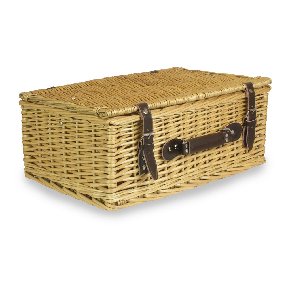 46cm Buff Willow Wicker Picnic Basket