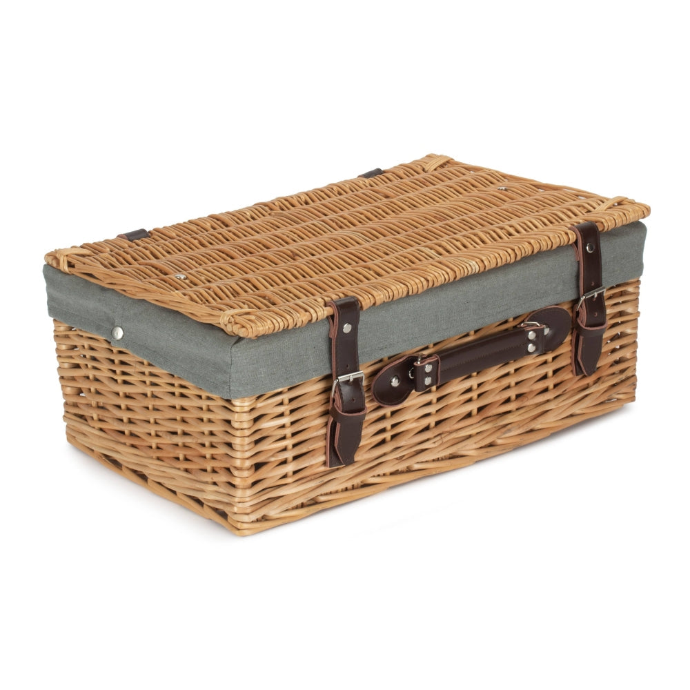 46cm Buff Willow Wicker Picnic Basket