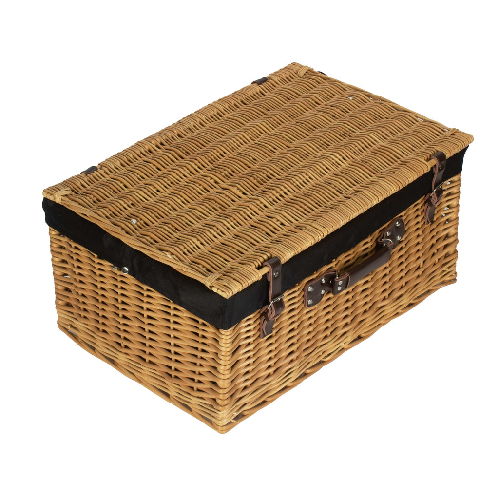 62cm Buff Willow Wicker Picnic Basket