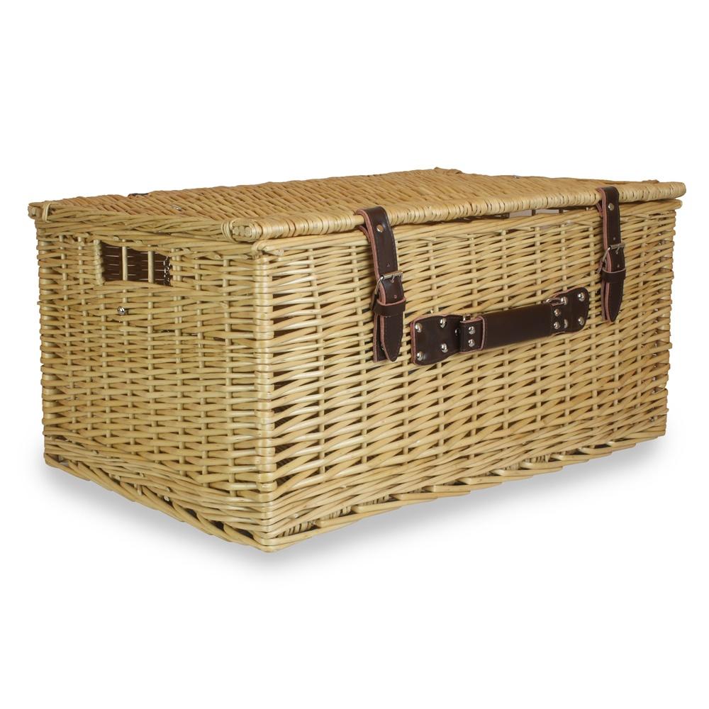 62cm Buff Willow Wicker Picnic Basket