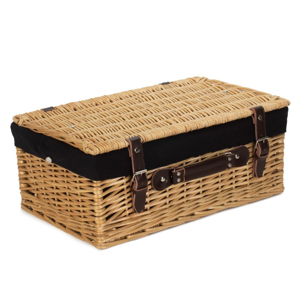 46cm Buff Willow Wicker Picnic Basket