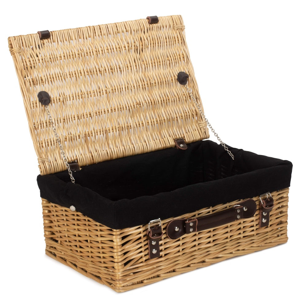 46cm Buff Willow Wicker Picnic Basket