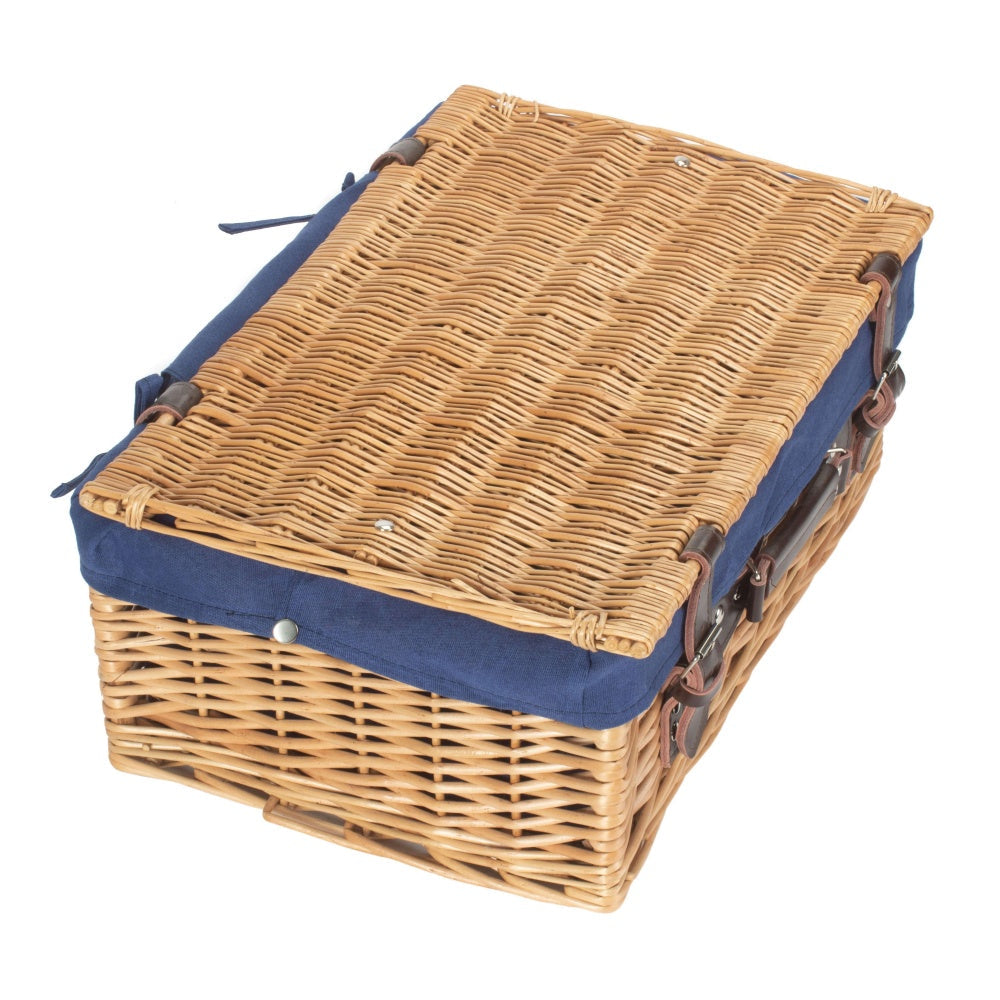 46cm Buff Willow Wicker Picnic Basket