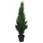 Arbre topiaire en cèdre artificiel traité anti-UV pour extérieur, 90 cm, plante réaliste Botanik